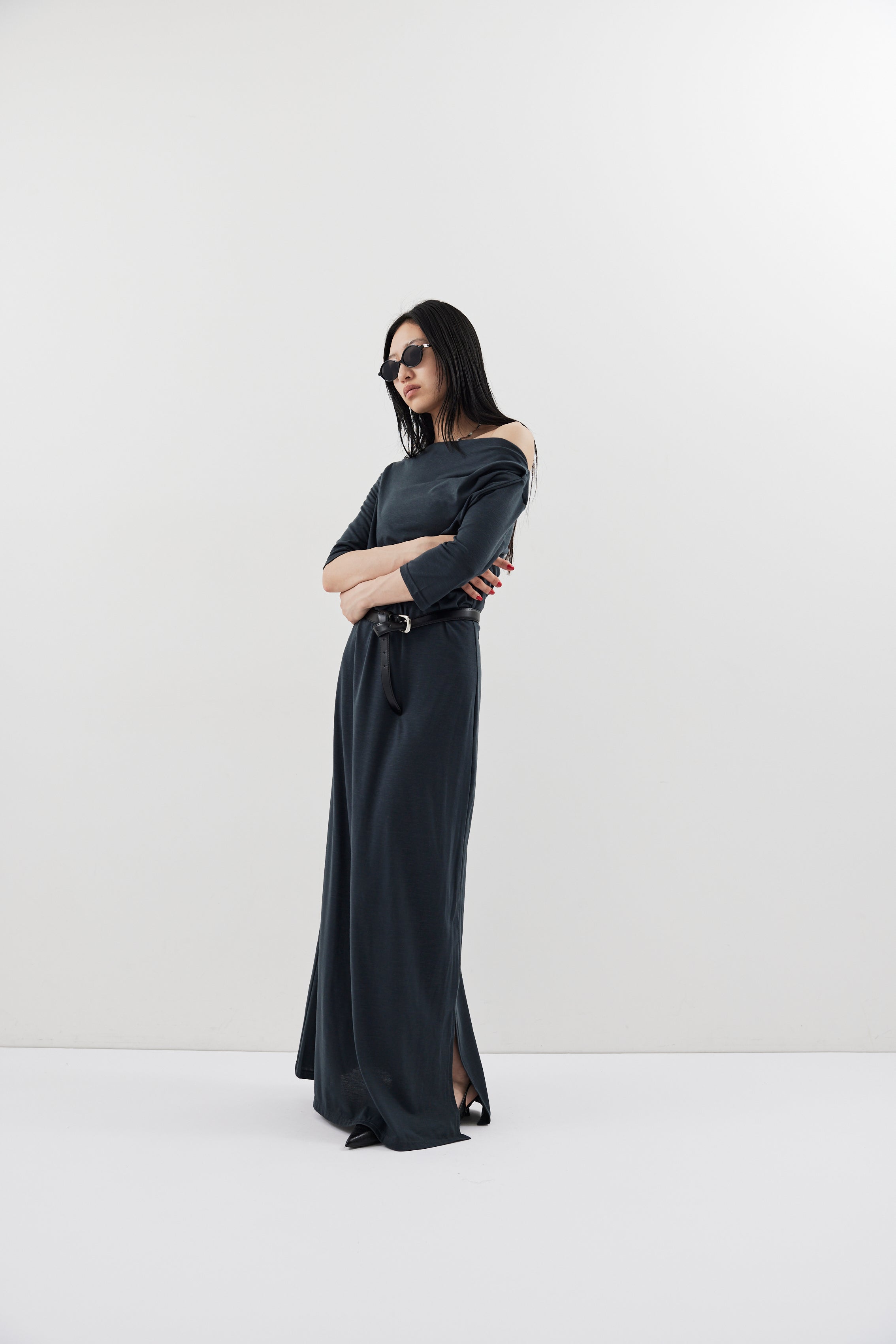 Draped design dress