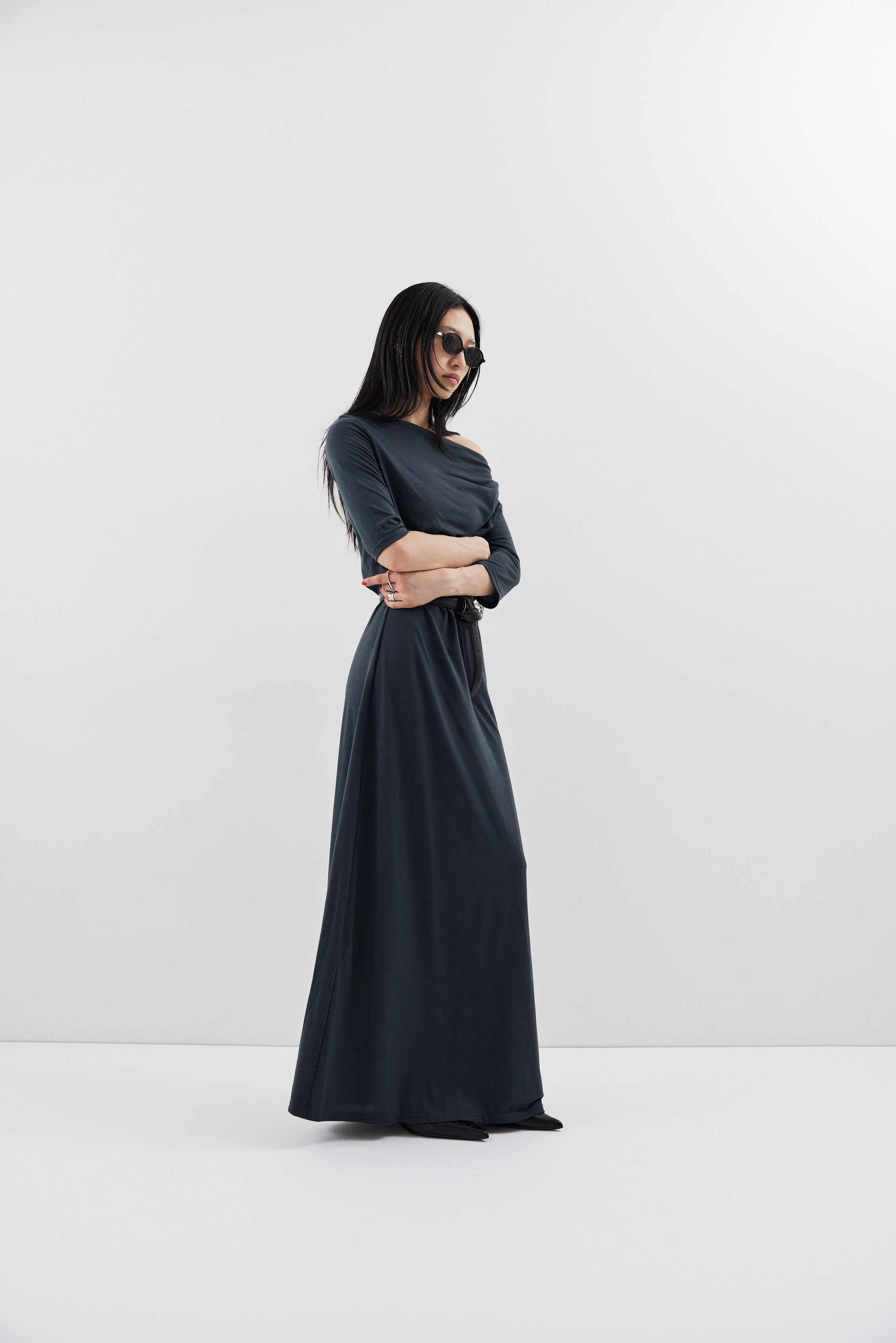 Draped design dress