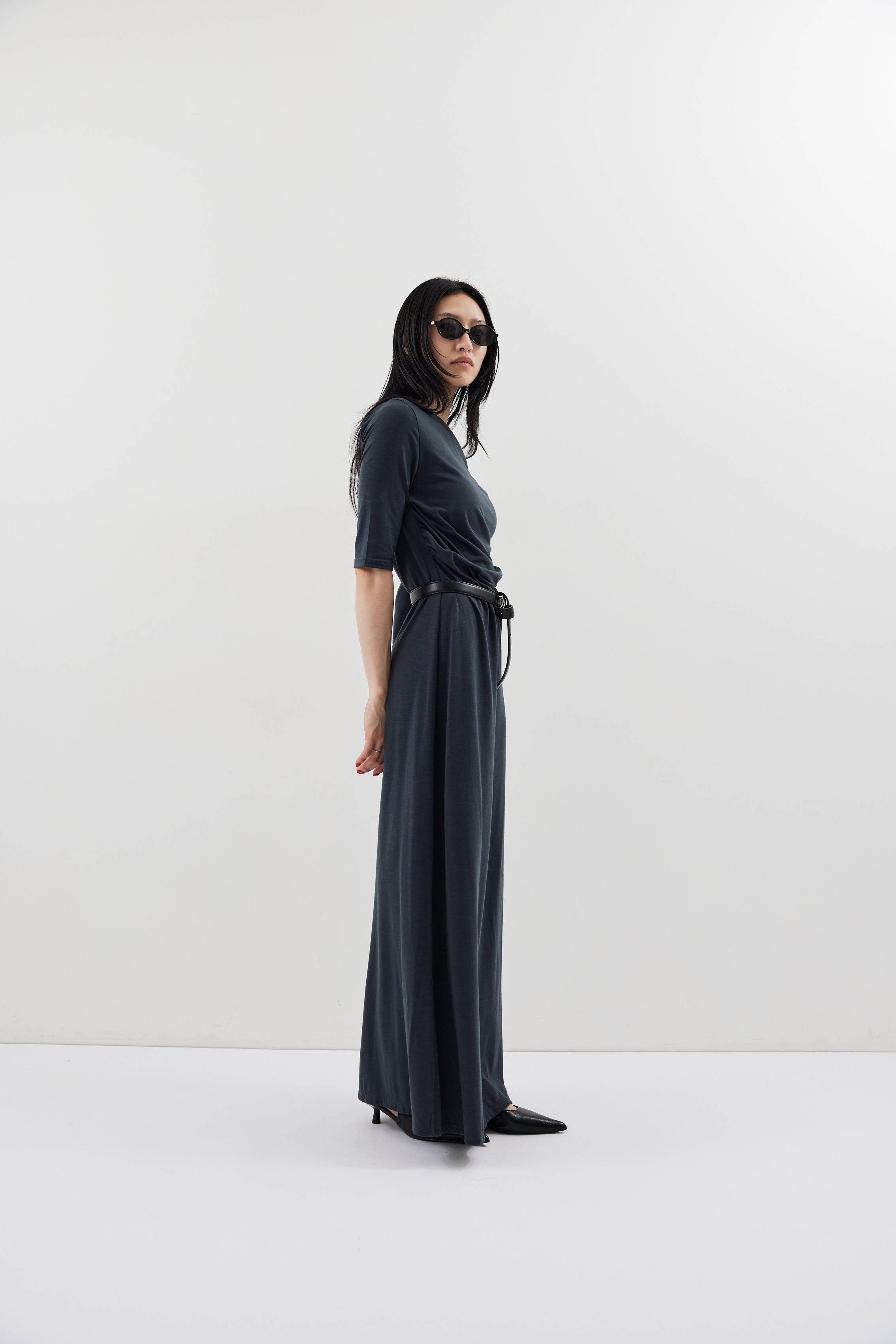 Draped design dress