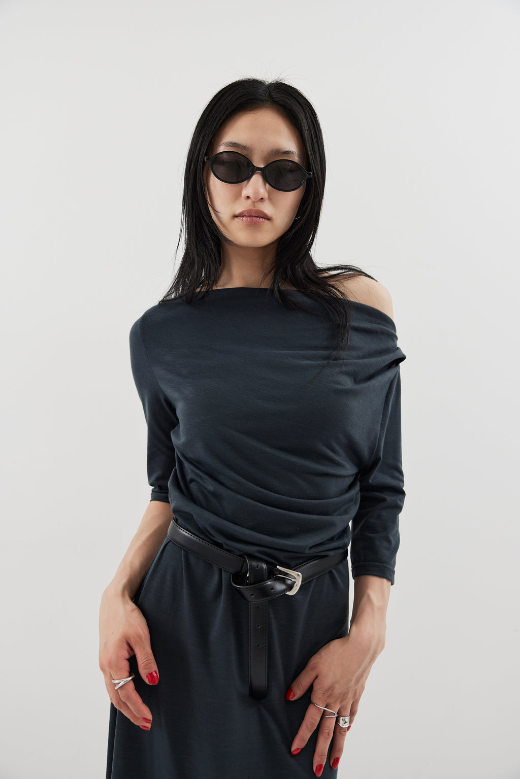 Draped design dress