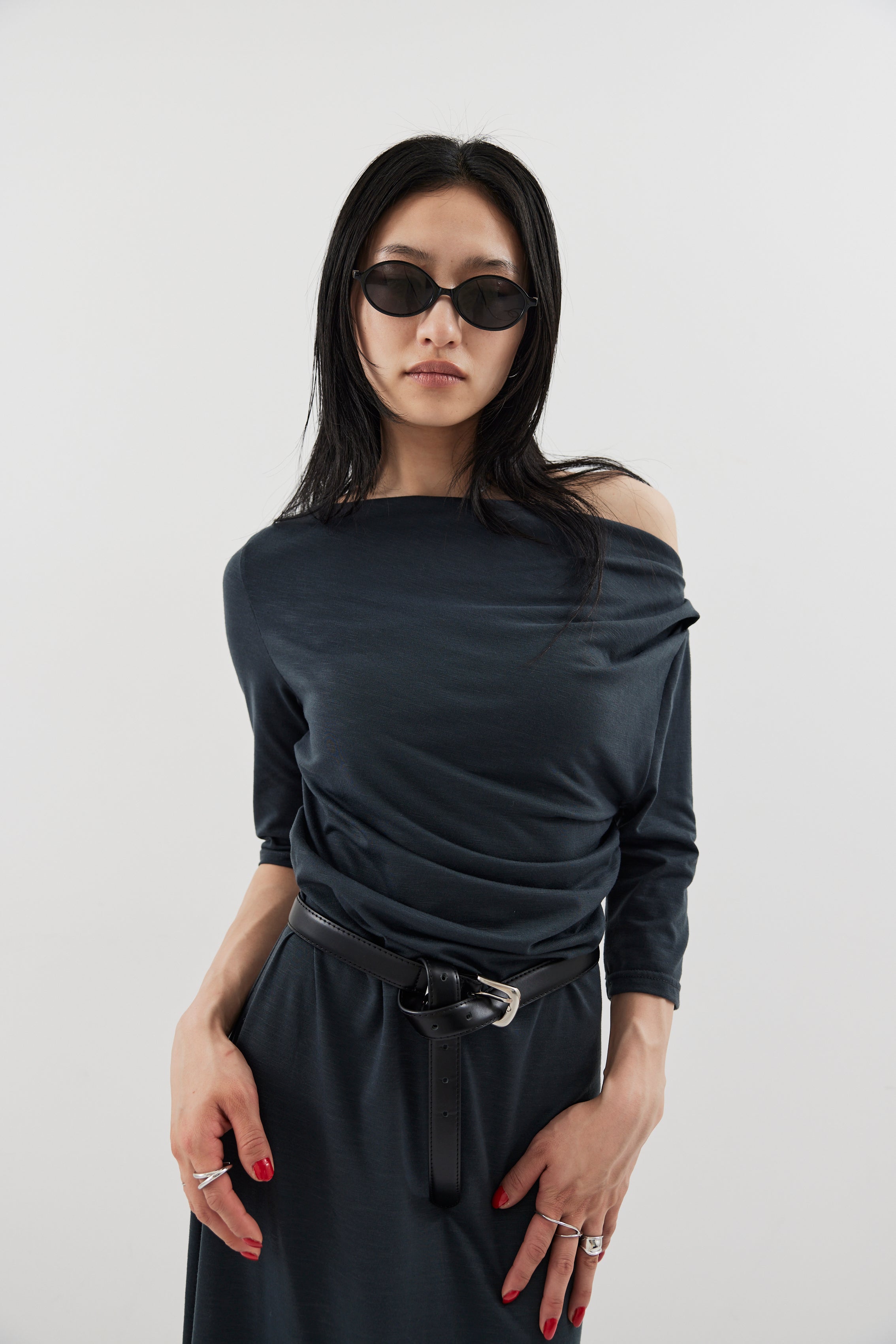 Draped design dress