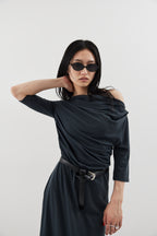 Draped design dress
