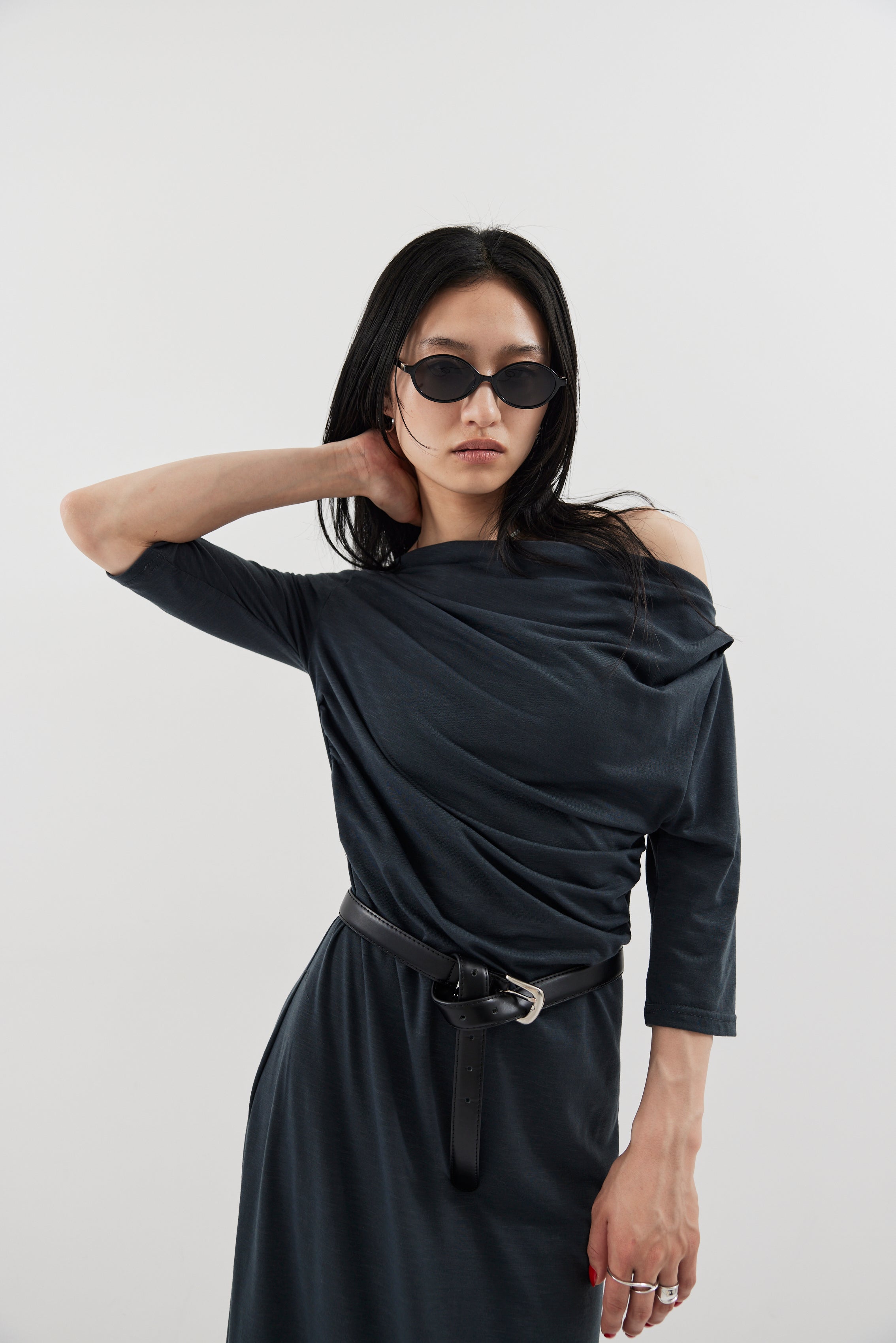 Draped design dress