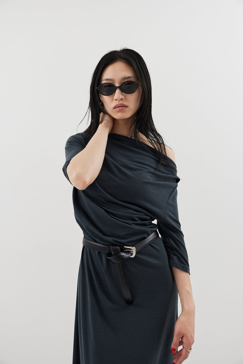 Draped design dress