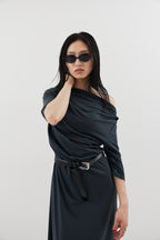 Draped design dress
