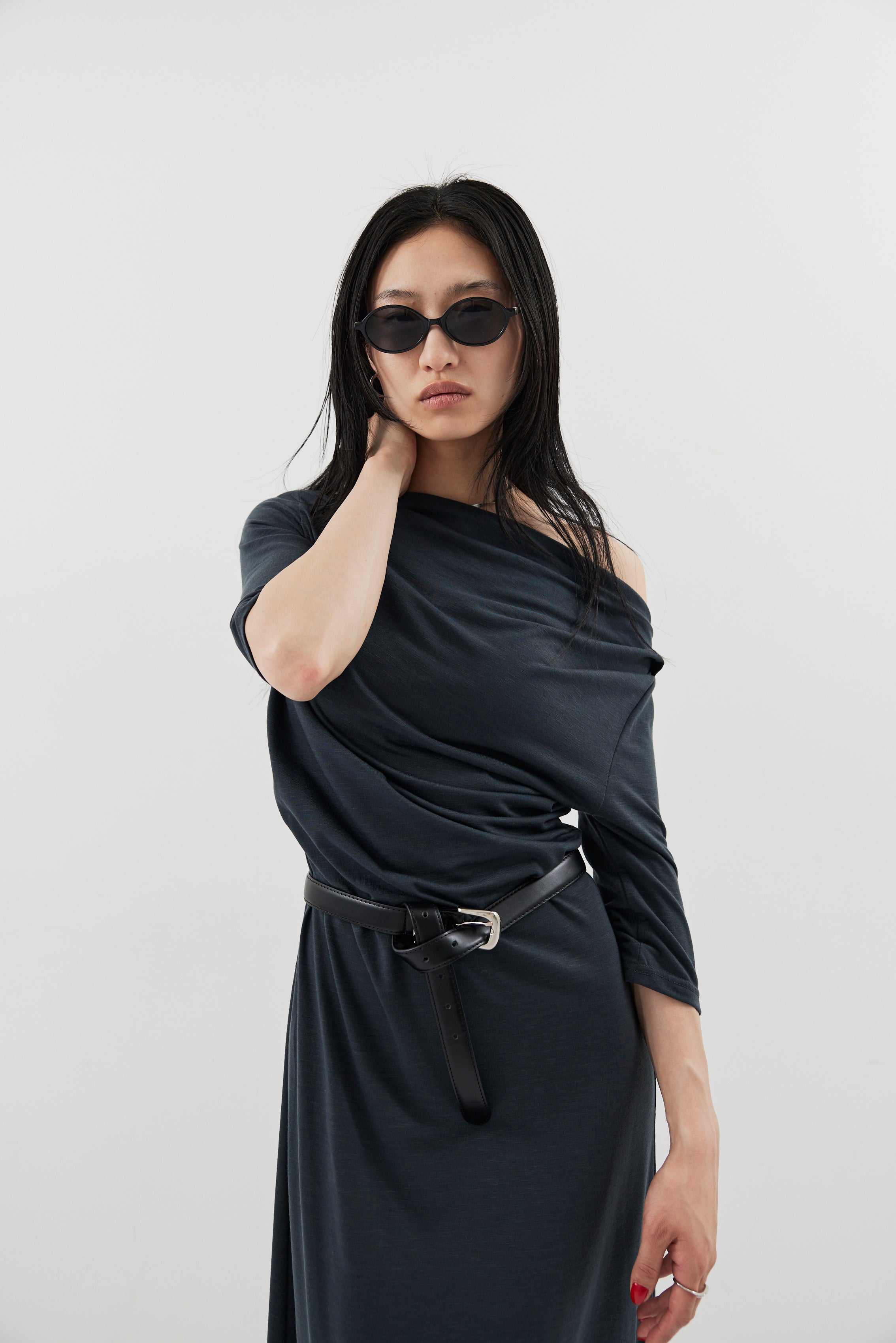 Draped design dress