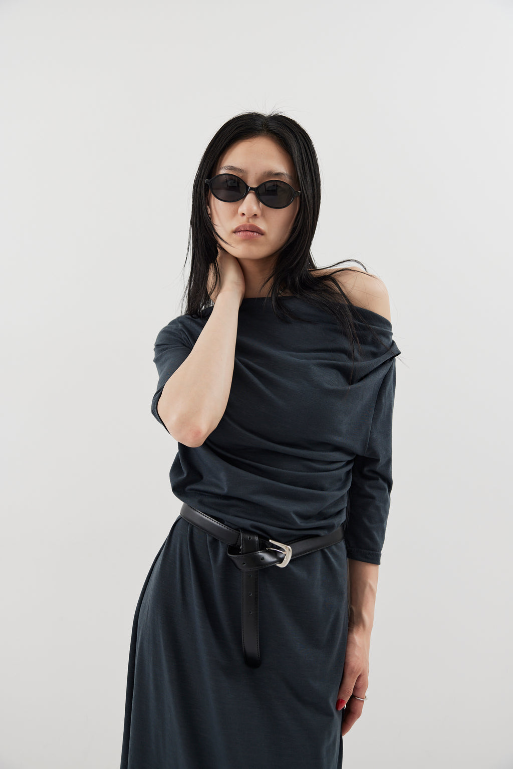 Draped design dress
