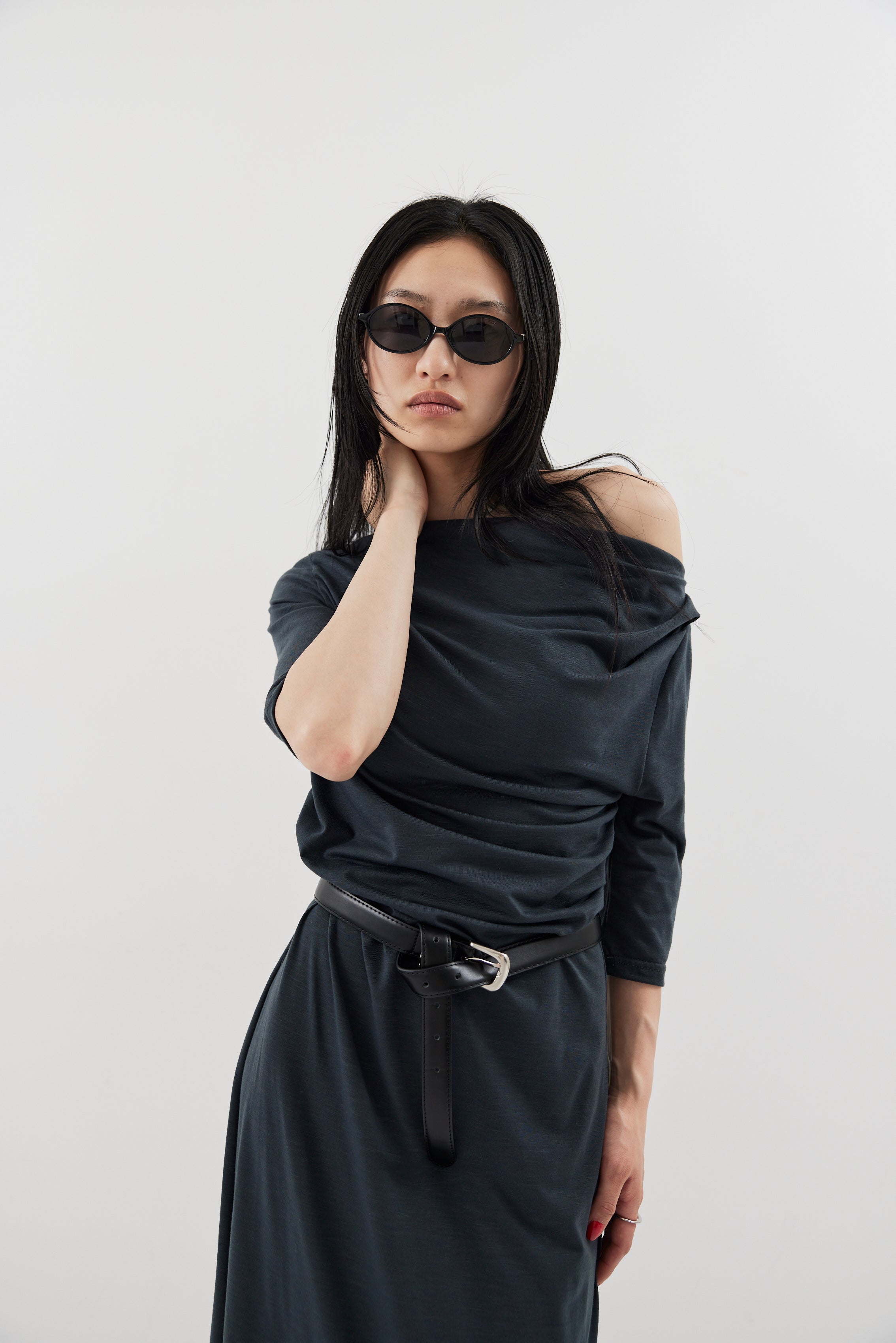 Draped design dress