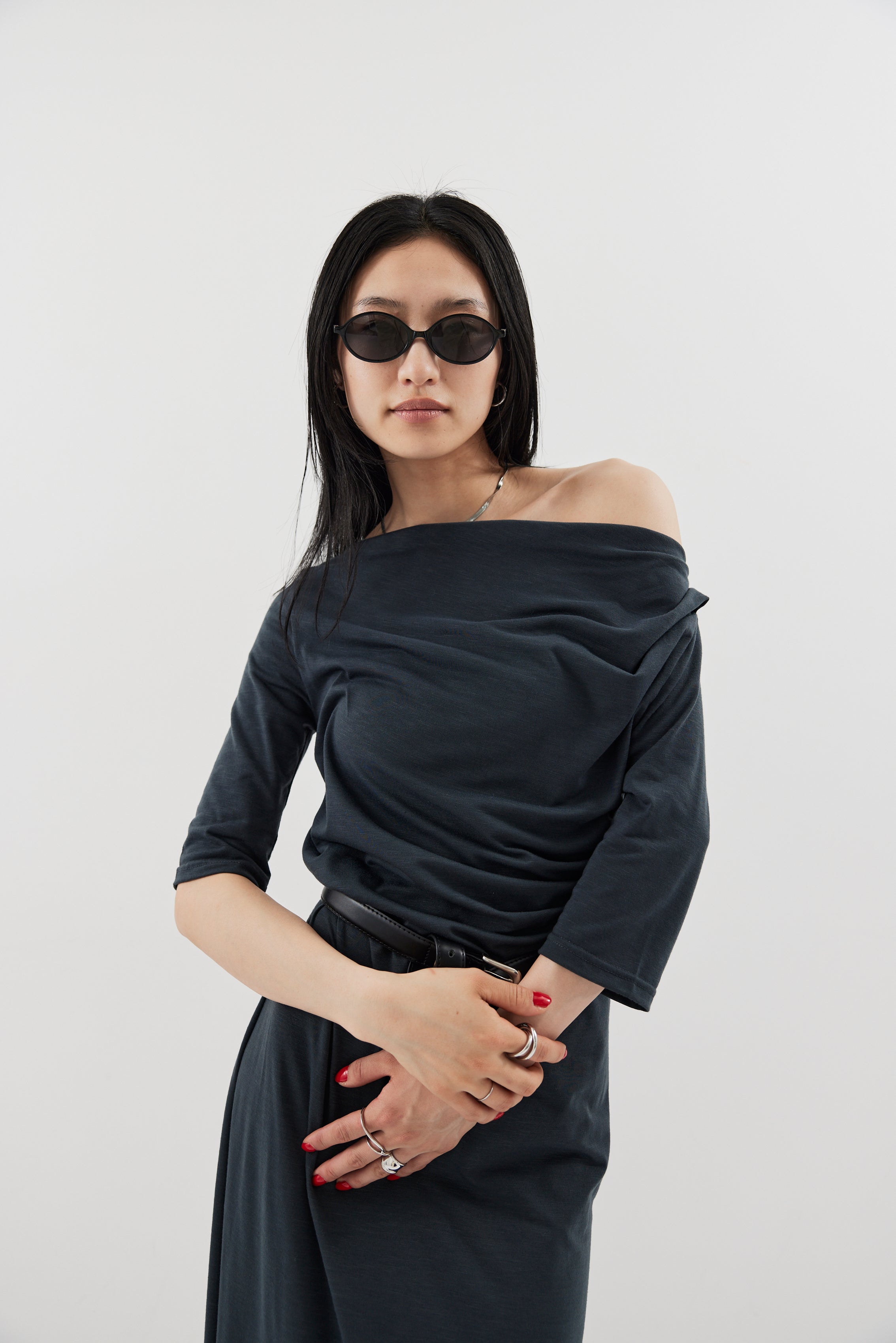 Draped design dress