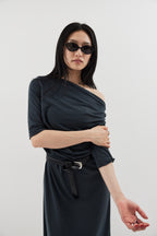 Draped design dress
