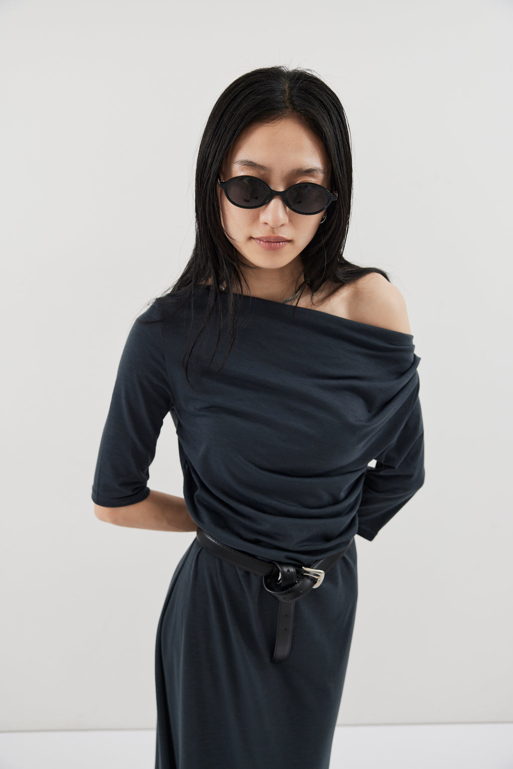 Draped design dress