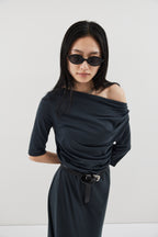 Draped design dress