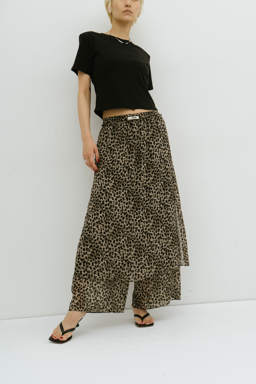 Sheer layered pants