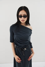 Draped design dress