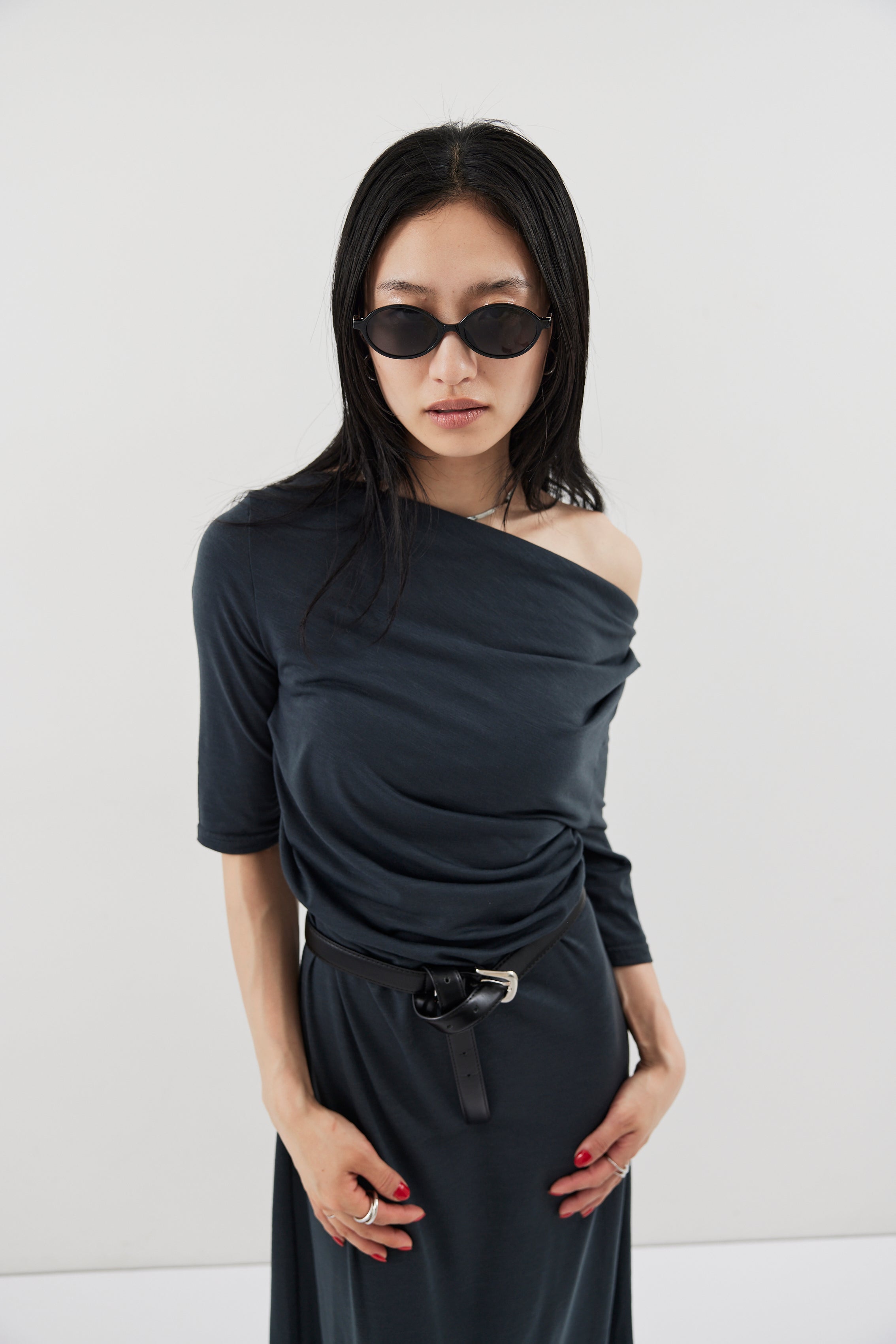 Draped design dress