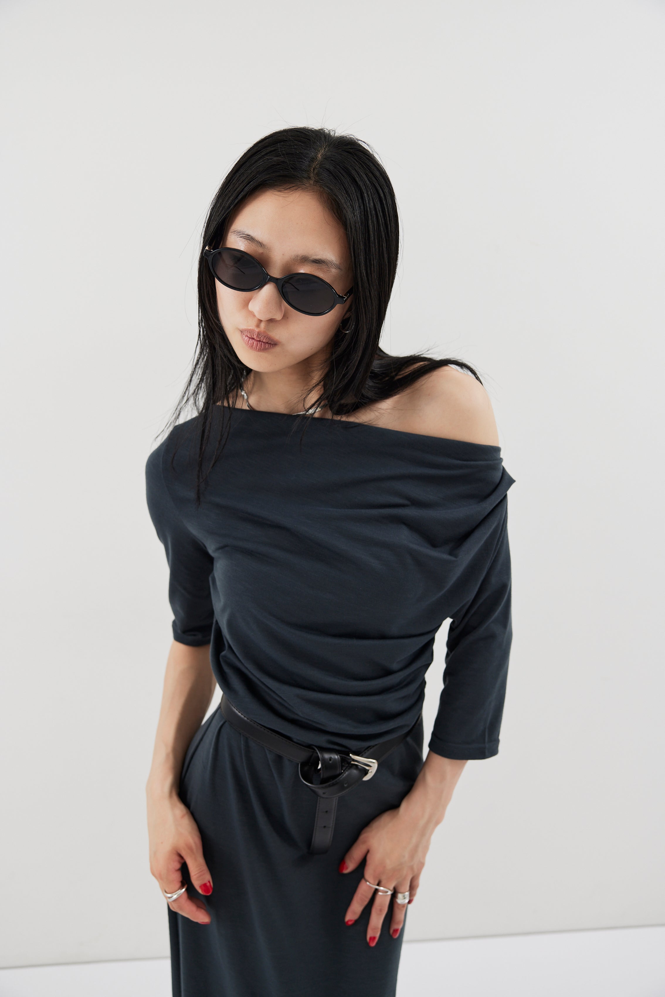 Draped design dress