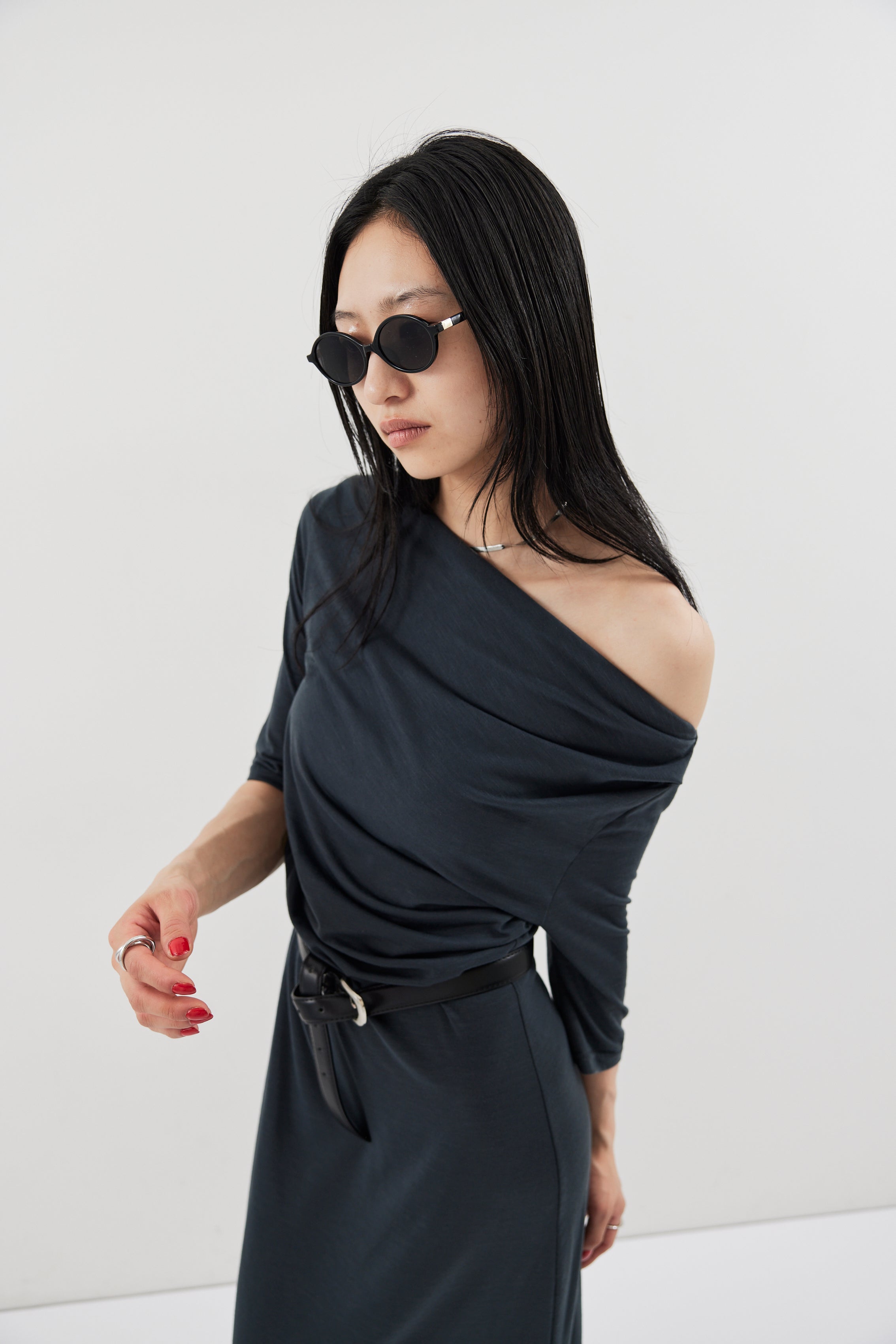 Draped design dress