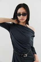 Draped design dress