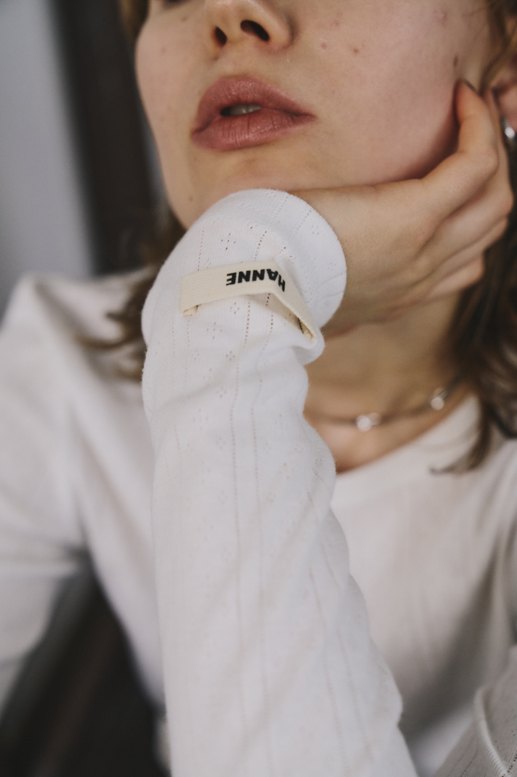 Eyelet long sleeve TEE