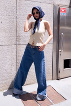 Halter neck knit vest