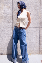 Halter neck knit vest