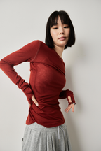 Sheer long sleeve tee