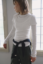Eyelet long sleeve TEE