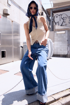 Halter neck knit vest