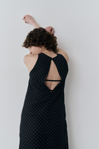 Sheer dot layered all-in-one