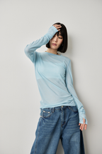 Sheer long sleeve tee