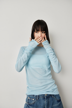 Sheer long sleeve tee