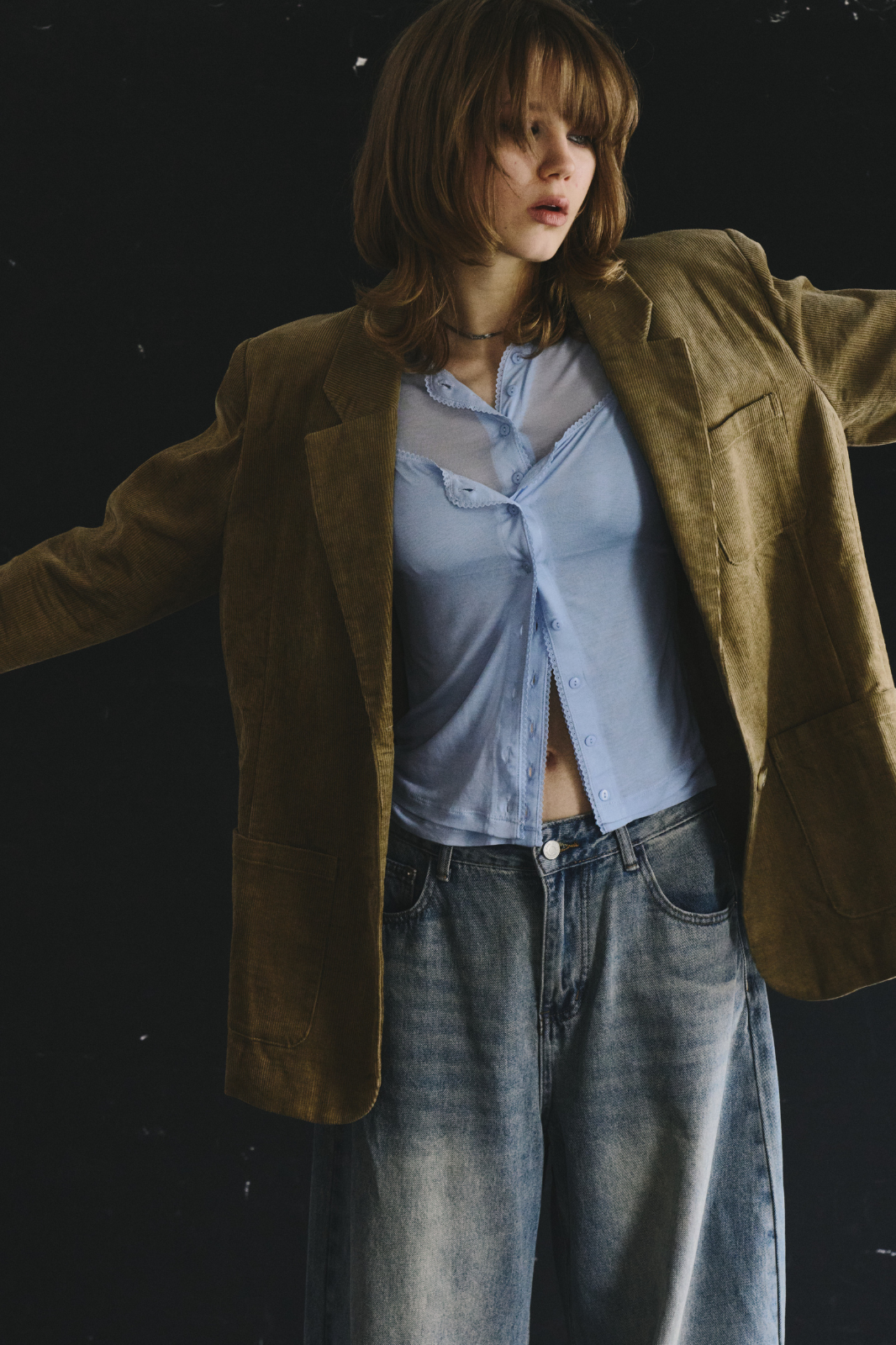 Cami set compact cardigan