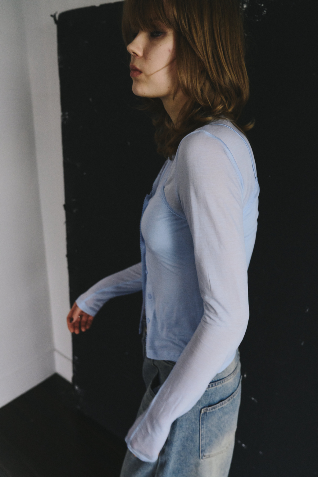 Cami set compact cardigan