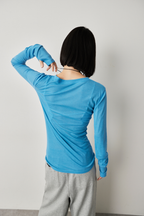 Sheer long sleeve tee