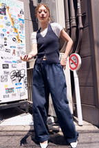 Halter neck knit vest