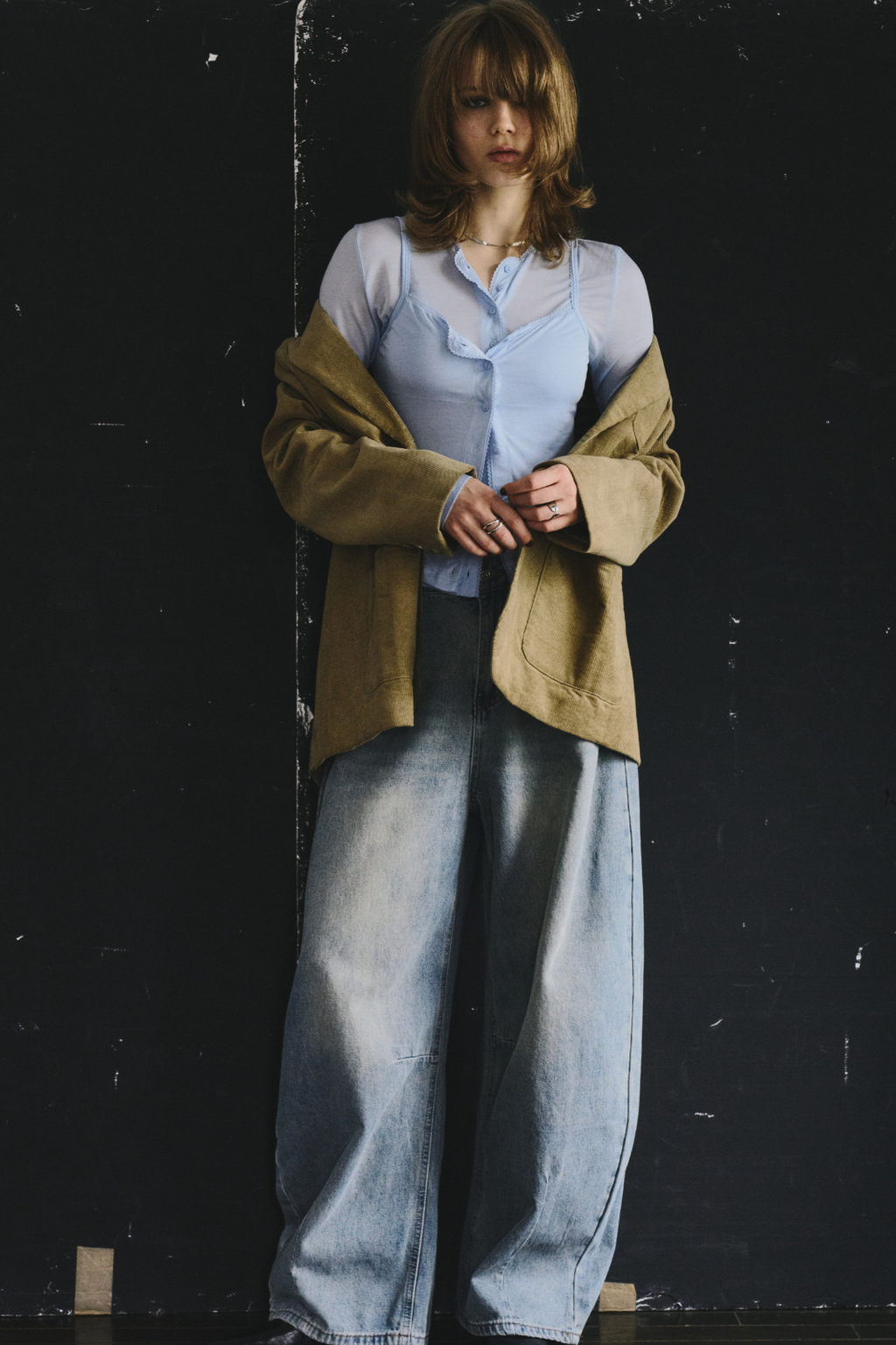 Cami set compact cardigan