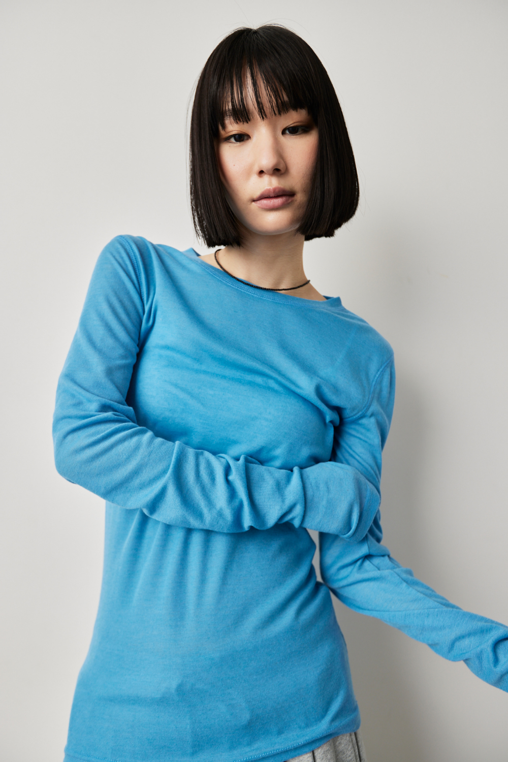 Sheer long sleeve tee