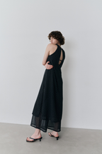 Sheer dot layered all-in-one