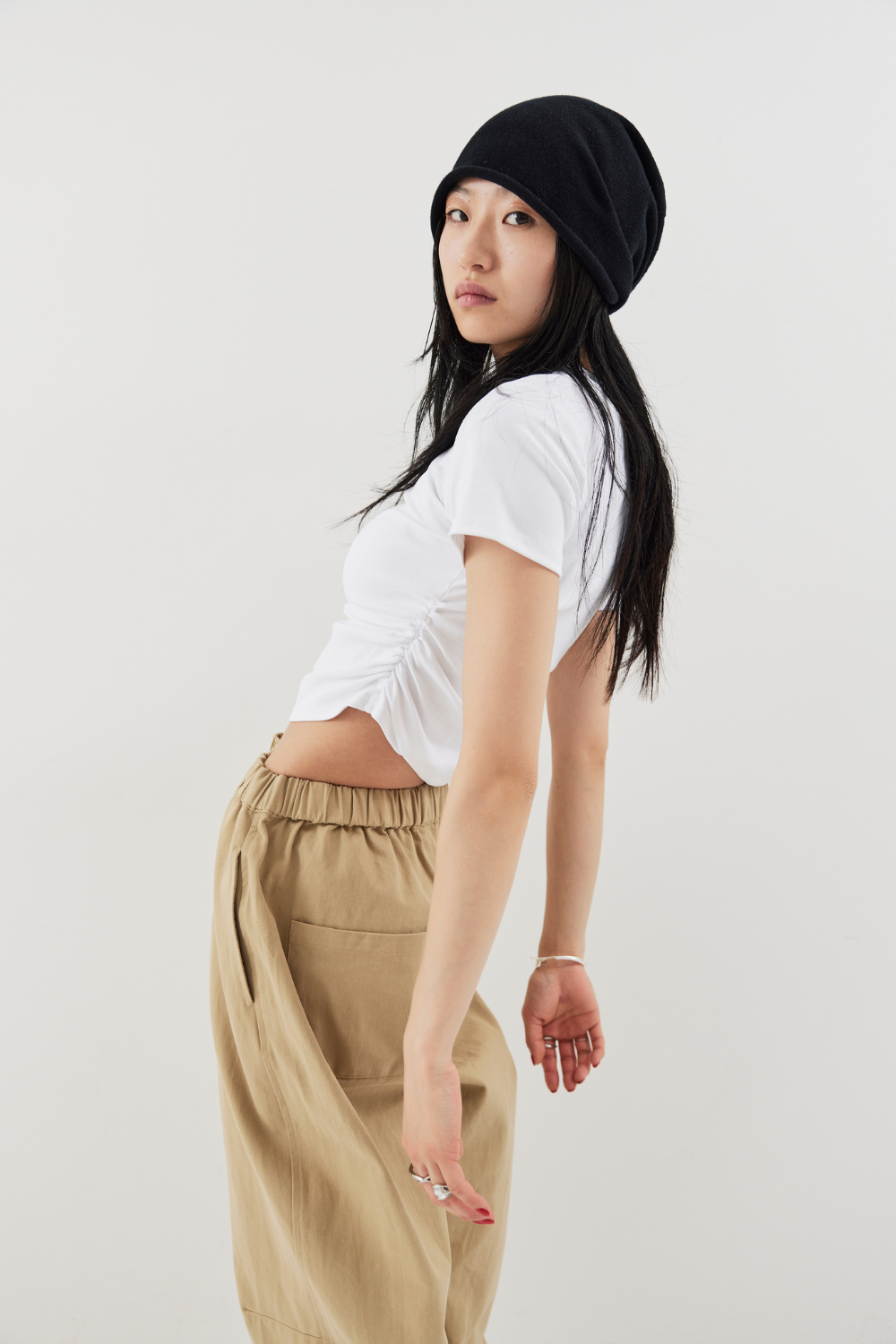 Side gather compact TEE