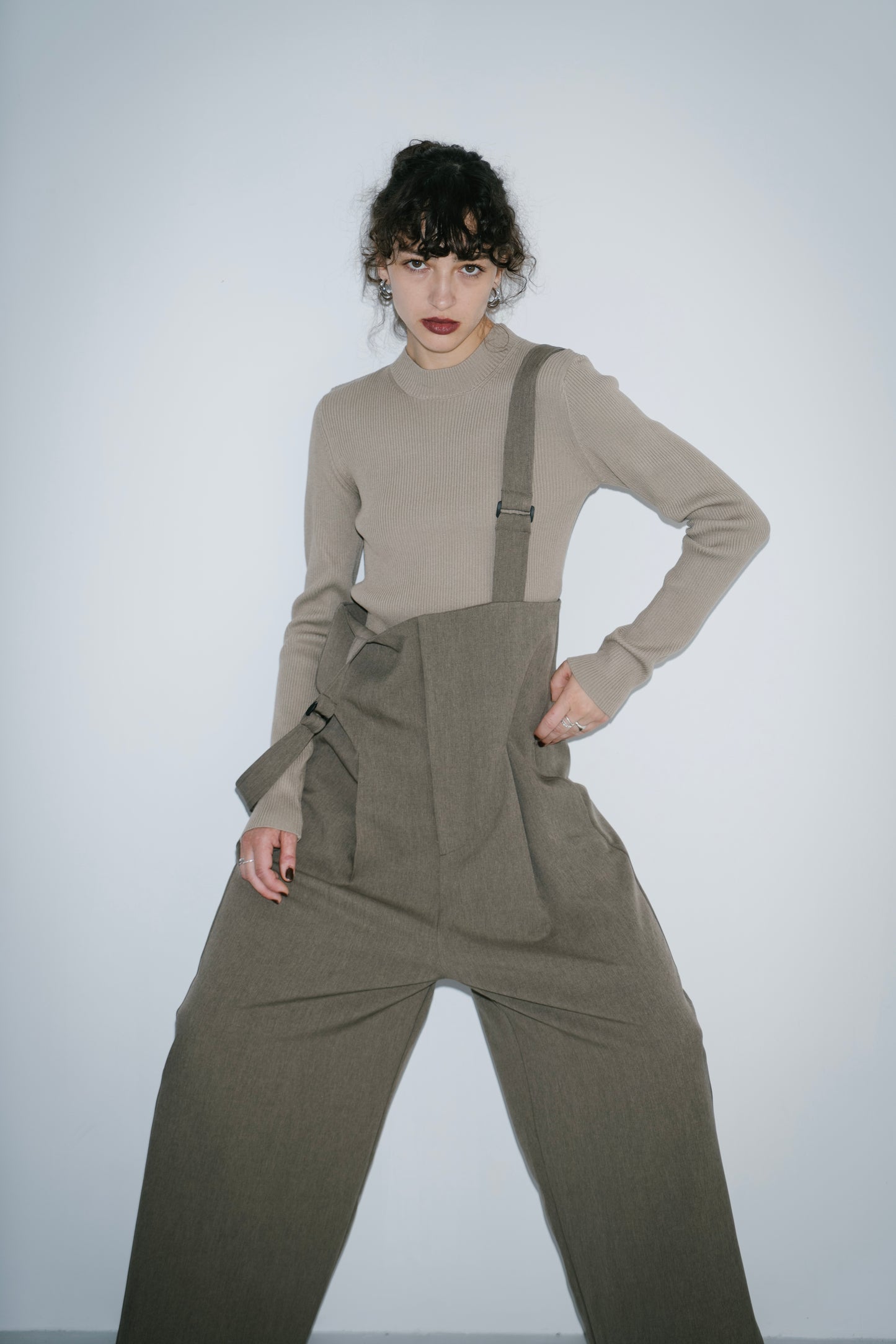 Back open rib knit