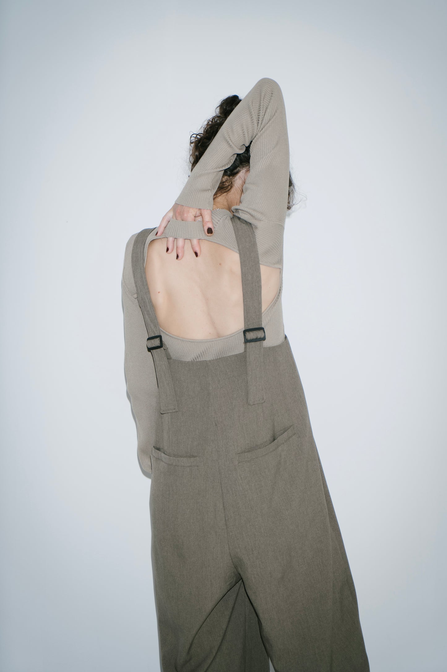 Back open rib knit