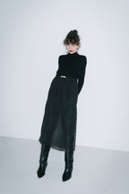 Sheer dot layered pants