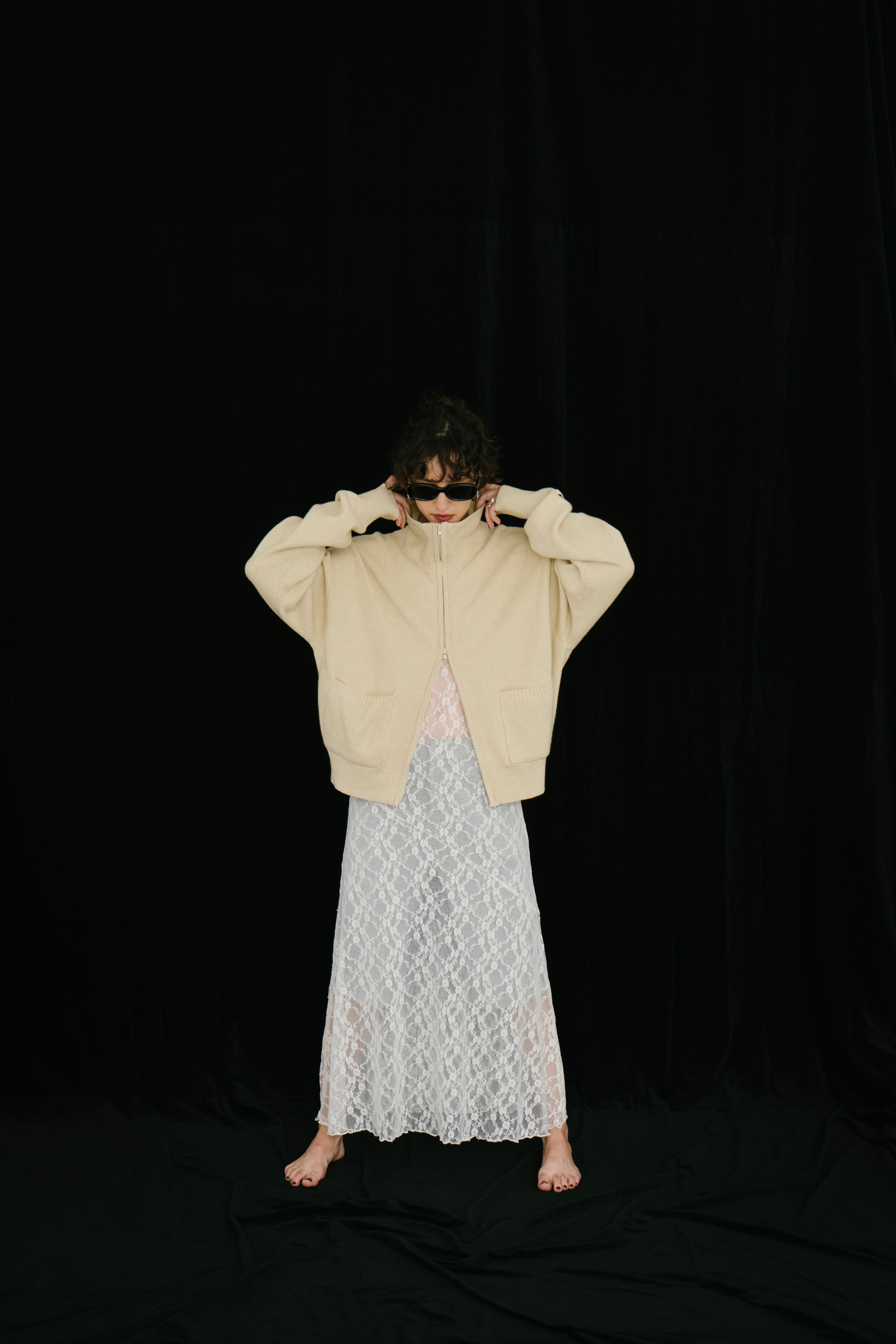 Halter neck lace dress