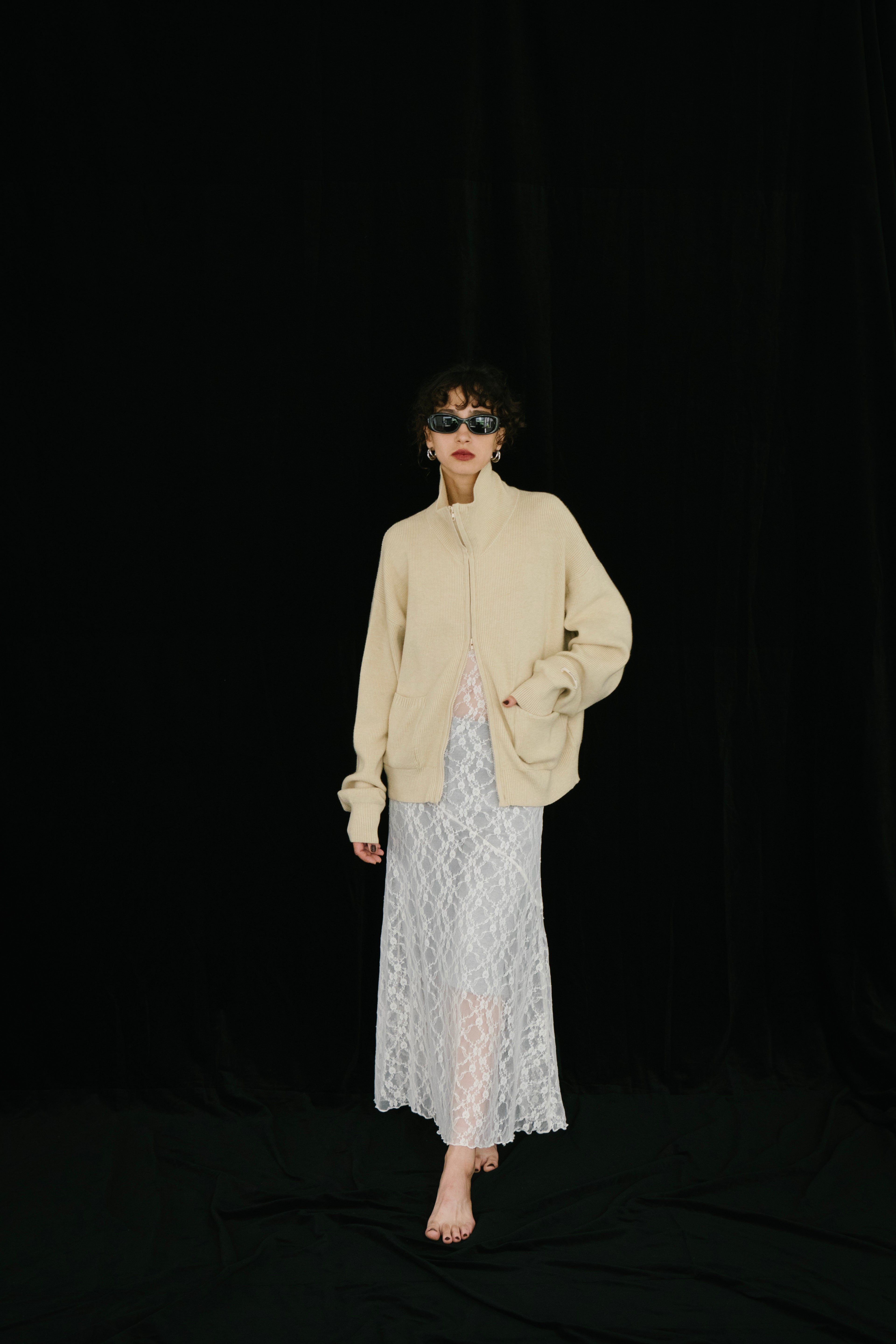 Halter neck lace dress