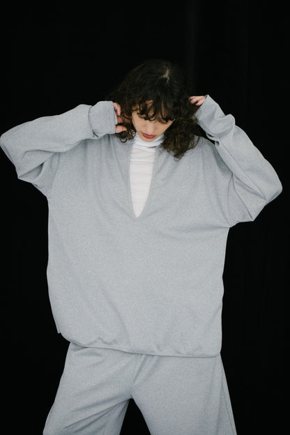 Deep slit neck tops
