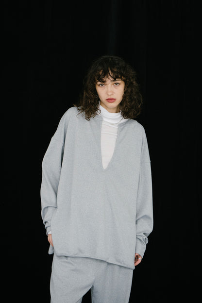 Deep slit neck tops