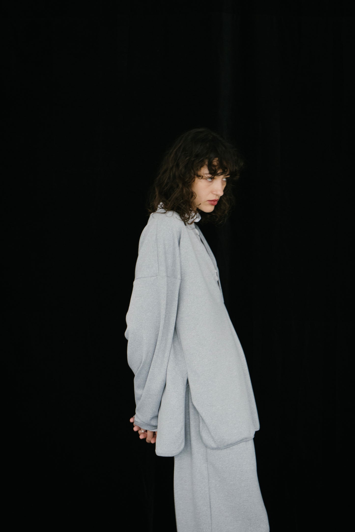 Deep slit neck tops