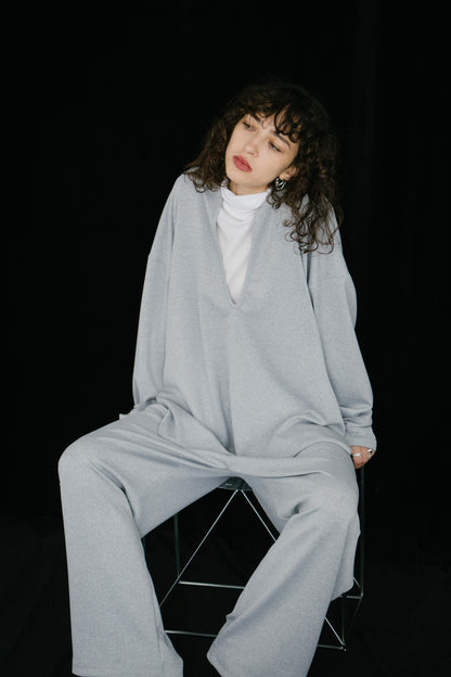 Deep slit neck tops