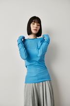 Sheer long sleeve tee