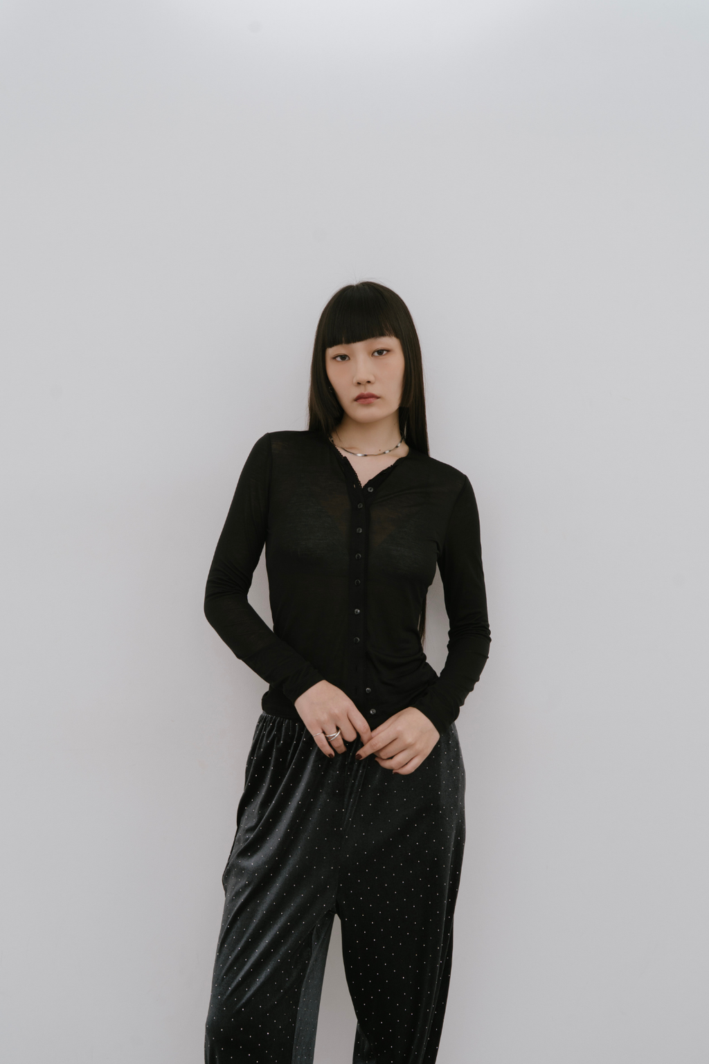 Cami set compact cardigan